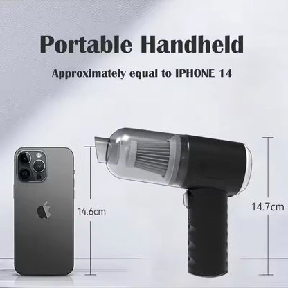 9000Pa Wireless Car Vacuum Cleaner – USB Rechargeable 1200mAh, Portable Mini Wet & Dry Vacuum for Home & Car