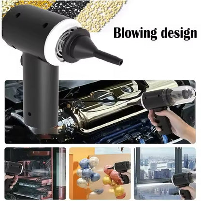 9000Pa Wireless Car Vacuum Cleaner – USB Rechargeable 1200mAh, Portable Mini Wet & Dry Vacuum for Home & Car
